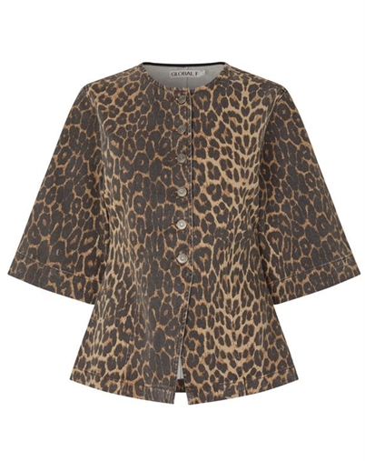 Global F - Lila-G Skjorte - Leopard Mist